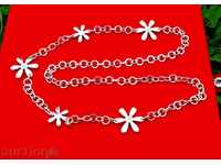 Silver designer necklace Daisy 48 g.