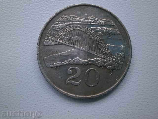 Зимбабве,20 цента 1997 г, 10L