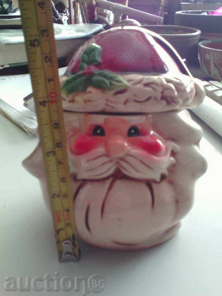 Old porcelain grandfather frosty court