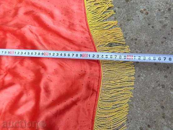 Banner, flag, social propaganda, silk, coat of arms, Lenin USSR - 5