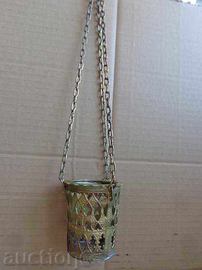 An old home-made bronze candela with a glass cup with price 68.00 BGN | € 34.77 An old home-made bronze candela with a glass cup with price 68.00 BGN | € 34.77