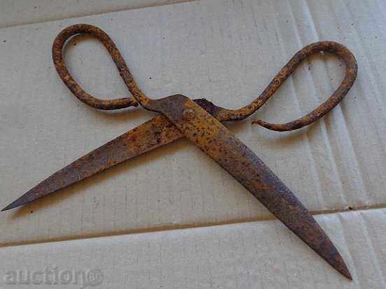 Auction Old forged scissors, wrought iron Auction Old forged scissors, wrought iron