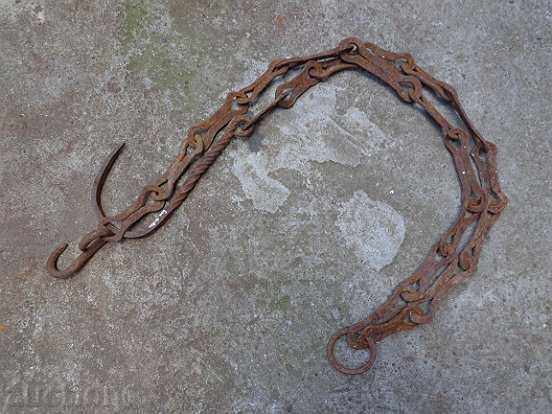 Old Wrought Iron Hearth Chain Wrought Iron Hook Chain