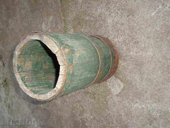 Auction  Old piston for oil, cure, keg, wood, wooden, landing