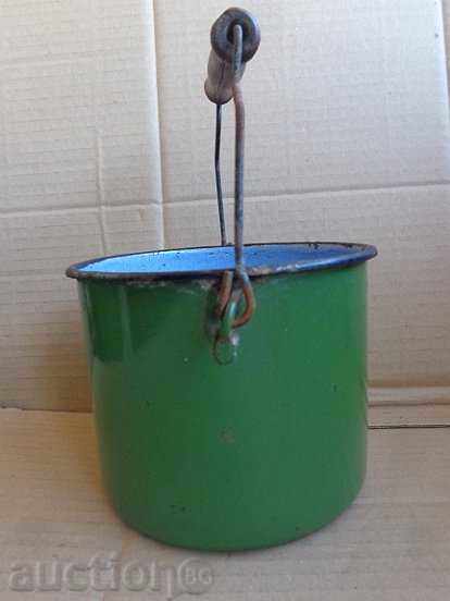 Sock pot with handle, enameled bowl, enamel, utensils - 5 Sock pot with handle, enameled bowl, enamel, utensils - 5