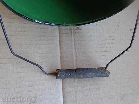 Sock pot with handle, enameled bowl, enamel, utensils - 6 Sock pot with handle, enameled bowl, enamel, utensils - 6