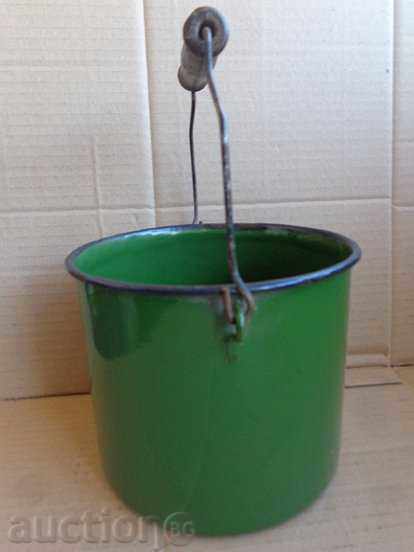 Sock pot with handle, enameled bowl, enamel, utensils with price 22.00 BGN | € 11.25 Sock pot with handle, enameled bowl, enamel, utensils with price 22.00 BGN | € 11.25