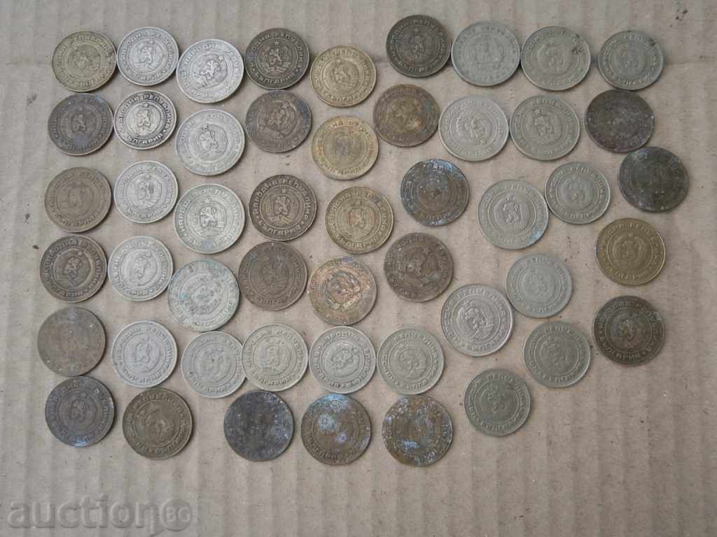 LOT LOT coins from Sotsa 50pcs 5 20 50 cents 1962 etc. with price 31.00 BGN | € 15.85 LOT LOT coins from Sotsa 50pcs 5 20 50 cents 1962 etc. with price 31.00 BGN | € 15.85