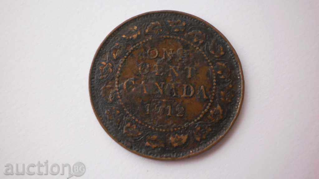 Canada George V 1 Cent 1912 Rare Coin