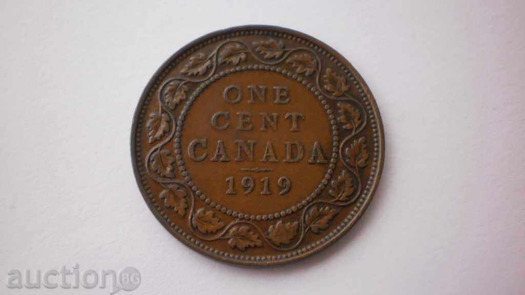 Canada George V 1 Cent 1919 Rare Coin