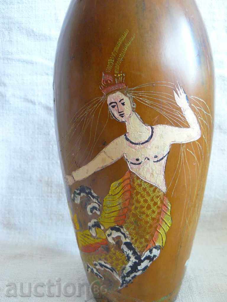 Vase with a picture Mermaid - wood with price 10.00 BGN | € 5.11 Vase with a picture Mermaid - wood with price 10.00 BGN | € 5.11
