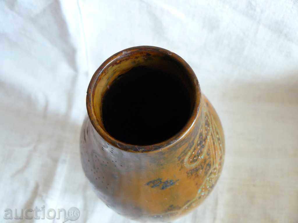 Vase with a picture Mermaid - wood - 5 Vase with a picture Mermaid - wood - 5