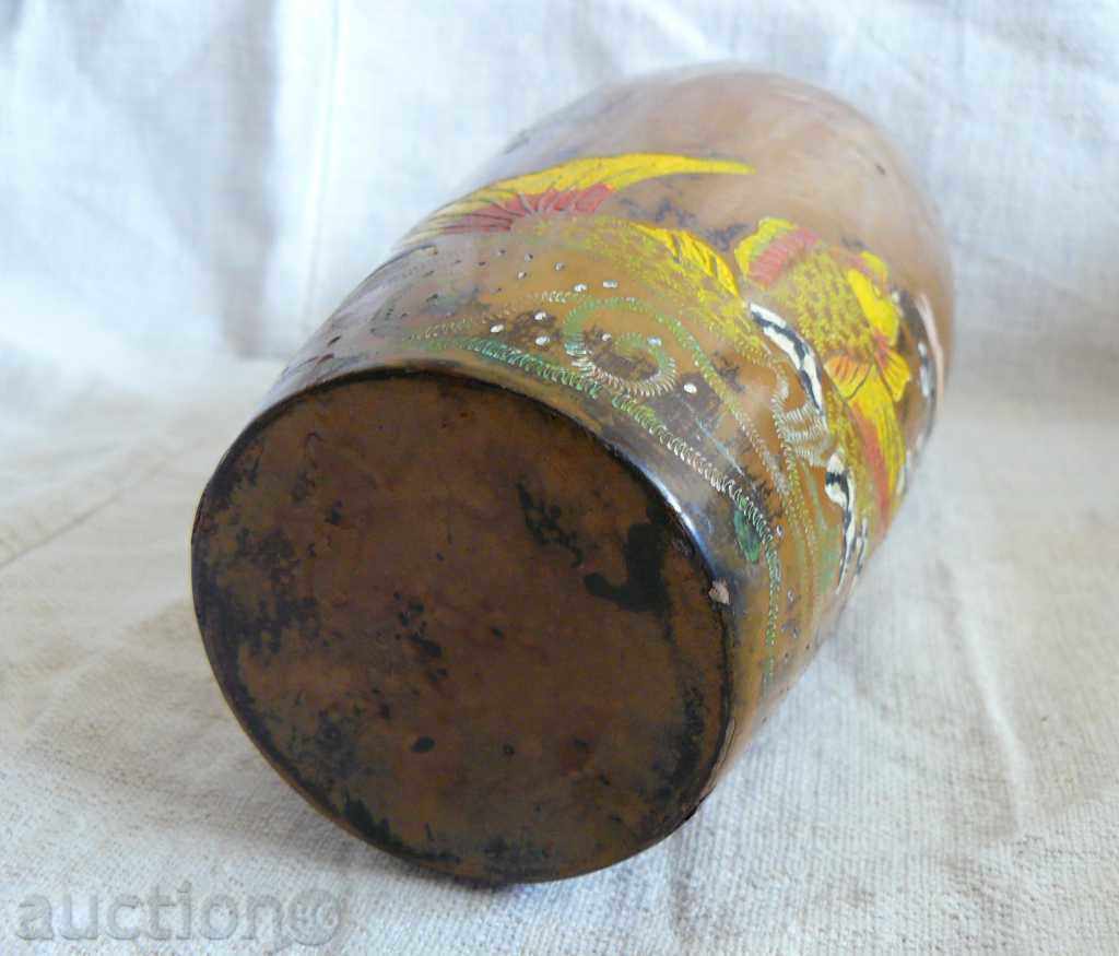 Vase with a picture Mermaid - wood - 6 Vase with a picture Mermaid - wood - 6