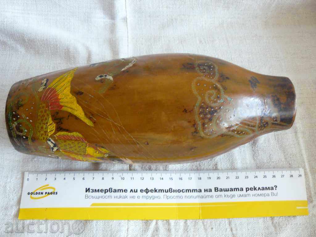 Vase with a picture Mermaid - wood - 7 Vase with a picture Mermaid - wood - 7