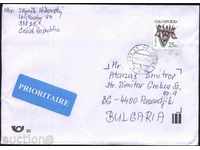 Traveled envelope with the Flower Iris 2010 brand from the Czech Republic