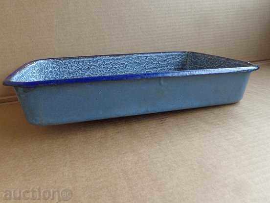 Enamelled tray, tray, enamel container with price 41.00 BGN | € 20.96 Enamelled tray, tray, enamel container with price 41.00 BGN | € 20.96