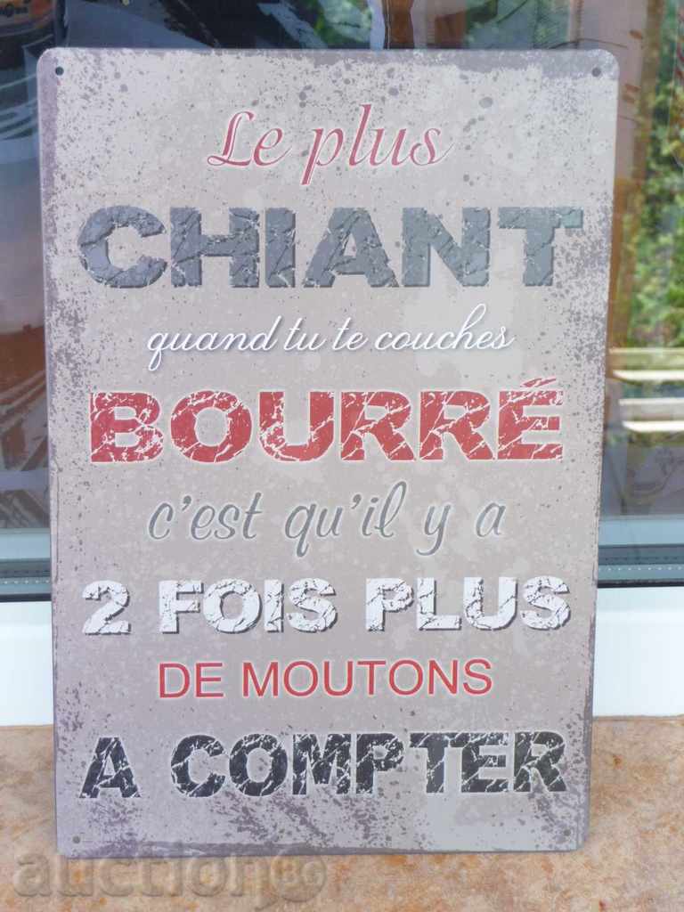 Μεταλλικά μήνυμα επιγραφή Le συν Chiant