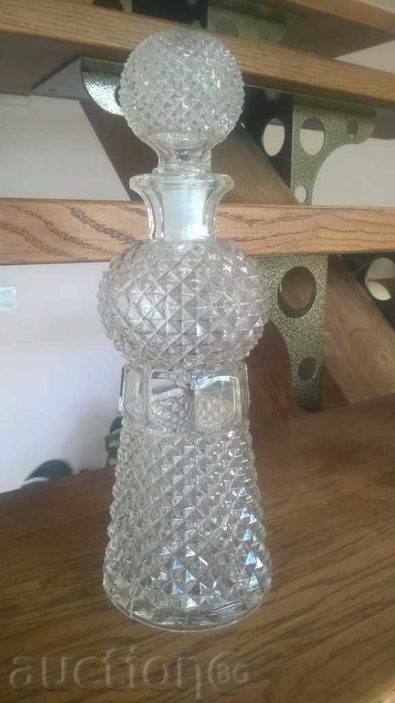 Μεγάλες γυάλινη φιάλη-κρυστάλλων για κονιάκ με τιμή 45.00 BGN | € 23.01