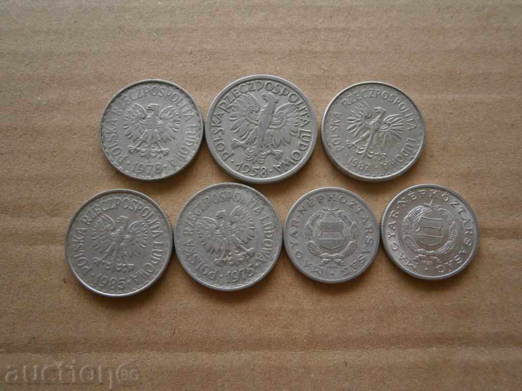 lot lot monede aluminiu 1958 1975 1978 1985 1987 forint - 5 lot lot monede aluminiu 1958 1975 1978 1985 1987 forint - 5
