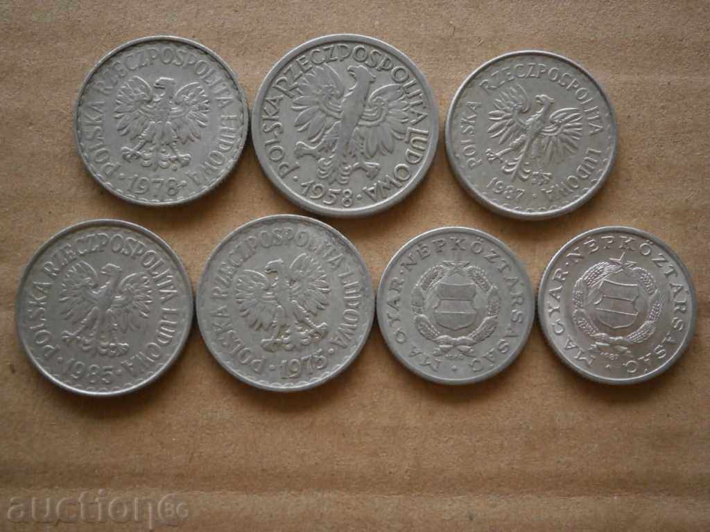 lot lot monede aluminiu 1958 1975 1978 1985 1987 forint - 6 lot lot monede aluminiu 1958 1975 1978 1985 1987 forint - 6