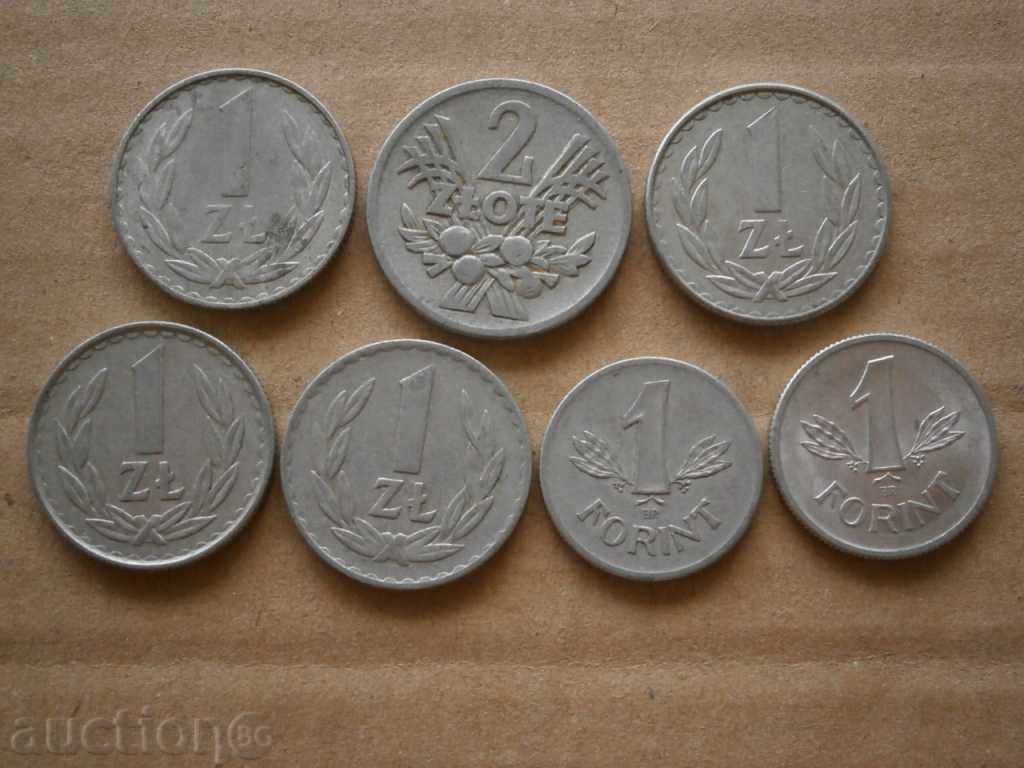 lot лот алуминиеви монети 1958 1975 1978 1985 1987 форинт