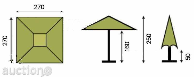 Κήπος ορθογώνια ομπρέλα με τιμή 42.50 BGN | € 21.73 Κήπος ορθογώνια ομπρέλα με τιμή 42.50 BGN | € 21.73