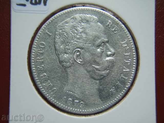 5 Lire 1879 Italy - XF with price 95.89 BGN | € 49.03 5 Lire 1879 Italy - XF with price 95.89 BGN | € 49.03