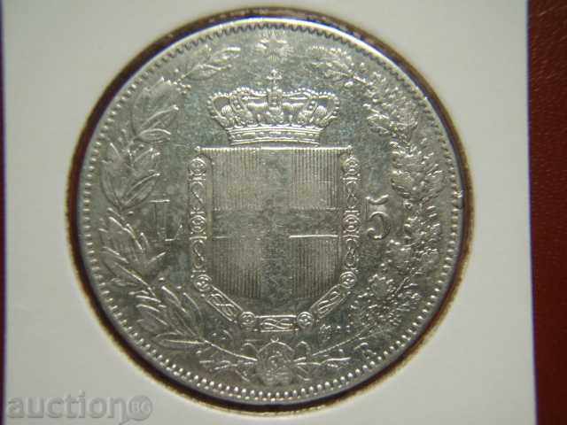 5 Lire 1879 Italy - XF 5 Lire 1879 Italy - XF