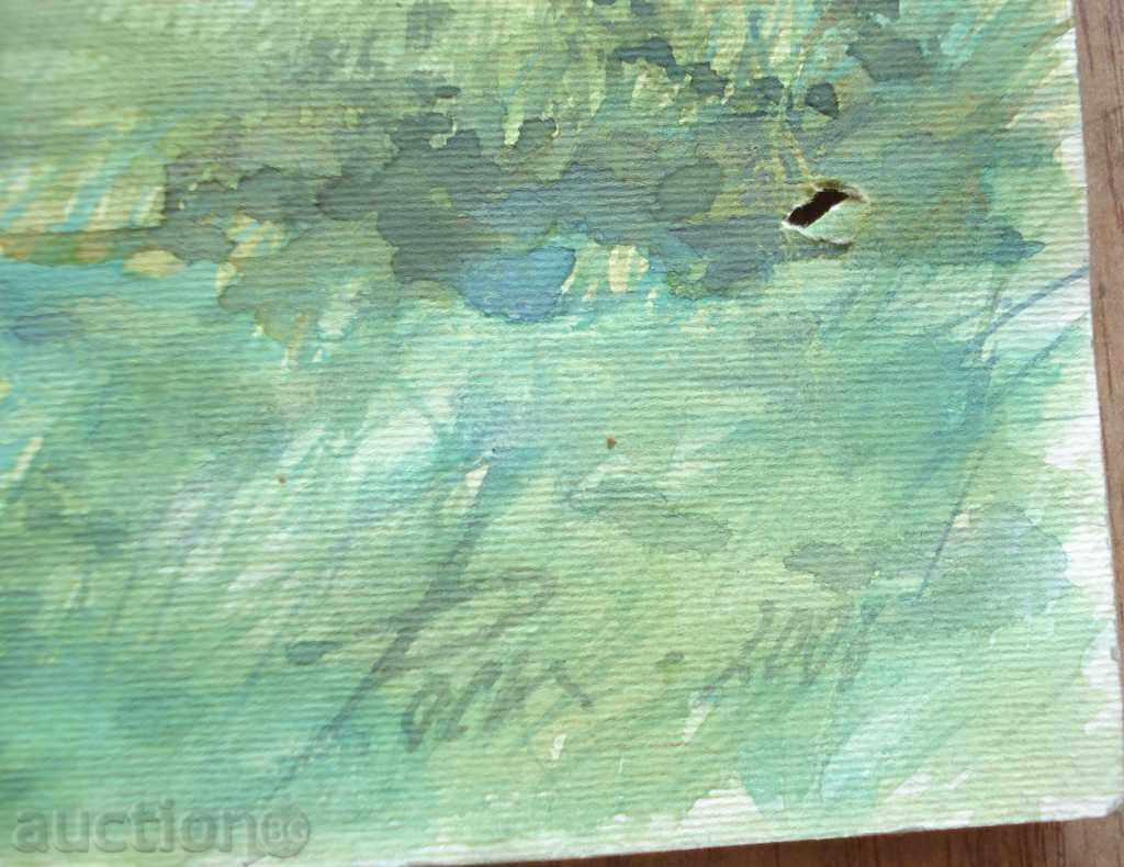 Auction  782 Rossi village villa watercolor signed 2006г. P.50 / 36cm