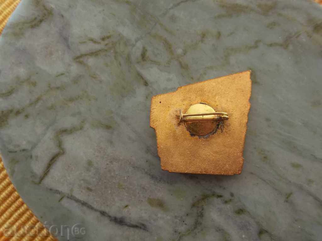 Rare badge of bronze - enamel with price 6.00 BGN | € 3.07 Rare badge of bronze - enamel with price 6.00 BGN | € 3.07