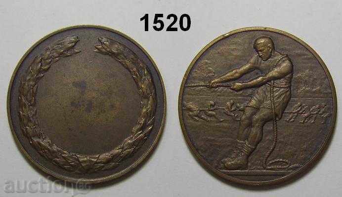 Διελκυστίνδα μετάλλιο αντίκες Αγγλικά ορείχαλκο 32,8 χιλιοστά