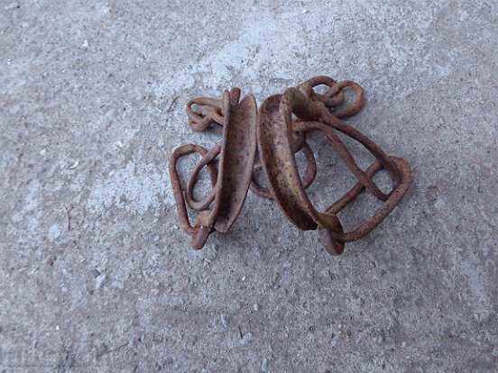 Old hand-forged shackles, chains, fetters, iron shackles with price 45.00 BGN | € 23.01 Old hand-forged shackles, chains, fetters, iron shackles with price 45.00 BGN | € 23.01