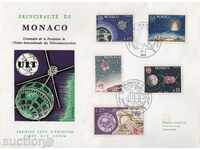 1965. Monaco. Envelope the first day. 100 years since the founding of the UIT.
