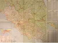 Old tourist map Lazio