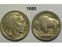 USA 5 cent 1918 XF + / AU Buffalo nickel coin USA