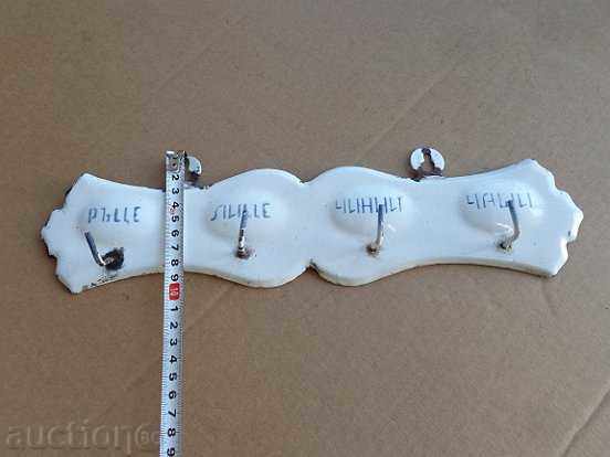 Auction Enamelled coat hanger with enamel Auction Enamelled coat hanger with enamel