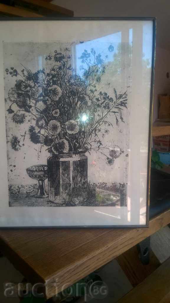 PICTURE - NATURMORT WITH FLOWER - 5 PICTURE - NATURMORT WITH FLOWER - 5