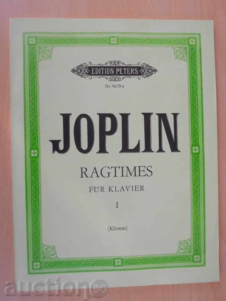 The book "RAGTIMES FÜR KLAVIER - I - SCOTT JOPLIN" - 92 pp.