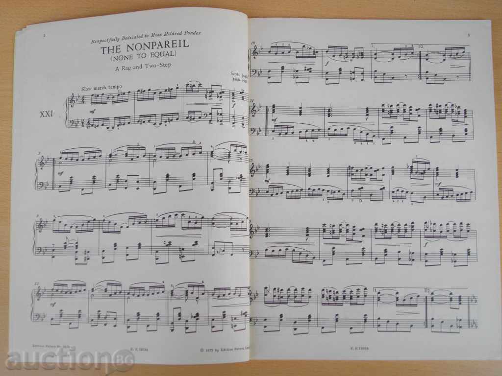 The book "RAGTIMES FÜR KLAVIER - II - SCOTT JOPLIN" - 78 pp. - 5 The book "RAGTIMES FÜR KLAVIER - II - SCOTT JOPLIN" - 78 pp. - 5