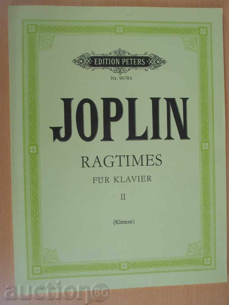 The book "RAGTIMES FÜR KLAVIER - II - SCOTT JOPLIN" - 78 pp.