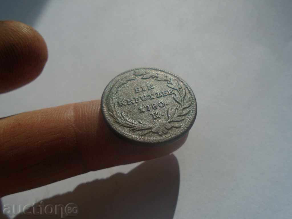EIN KREUTZER 1780. K. with price 35.10 BGN | € 17.95 EIN KREUTZER 1780. K. with price 35.10 BGN | € 17.95