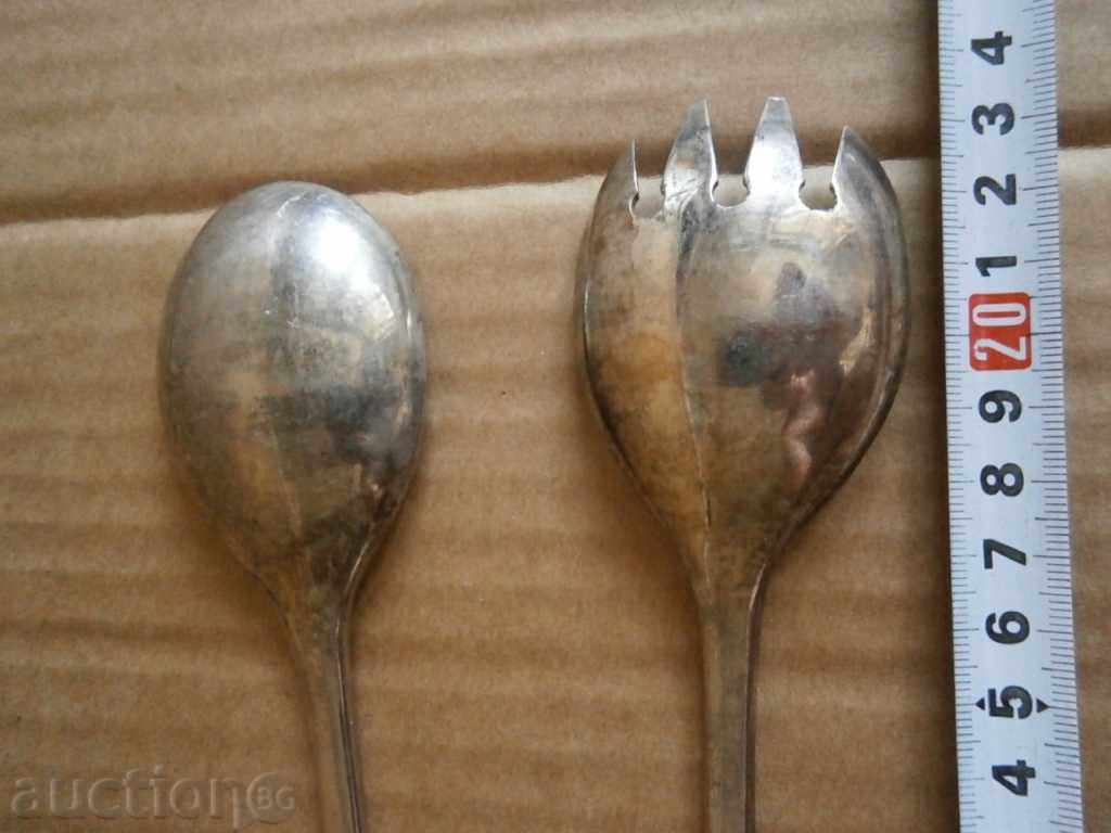 ΔΥΟ κουταλιές σαλάτας ρετρό vintage - 6