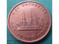 Νέο Brunswick 1 Penny 1843 Σπάνια