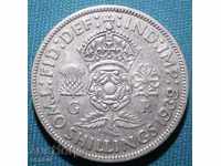 Англия  2  Шилинга  1939  Сребро