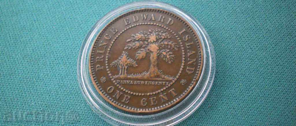Licitație o. Prince Edward 1 Cent 1871 RRR