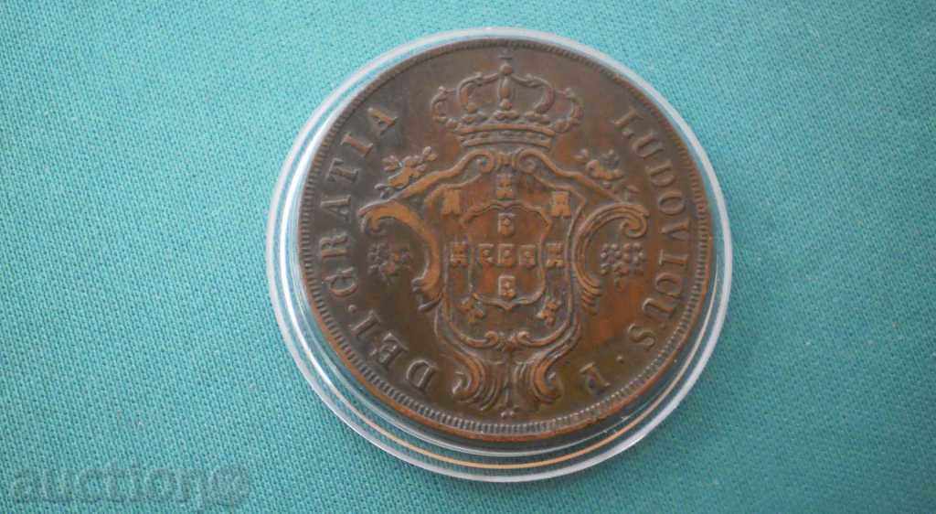 Livrarea o-și Azori 20 Ray 1865 RRR Livrarea o-și Azori 20 Ray 1865 RRR