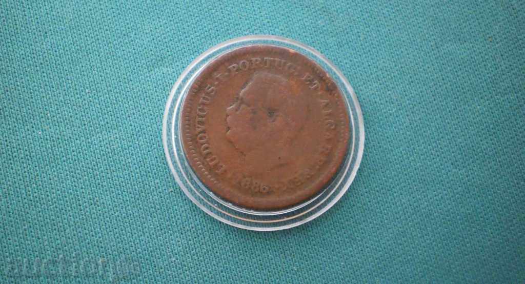 Livrarea Portugheză India 1/8 Tanga 1886 RRR