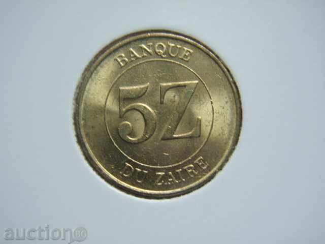 5 Zair 1987 Zair - Unc 5 Zair 1987 Zair - Unc