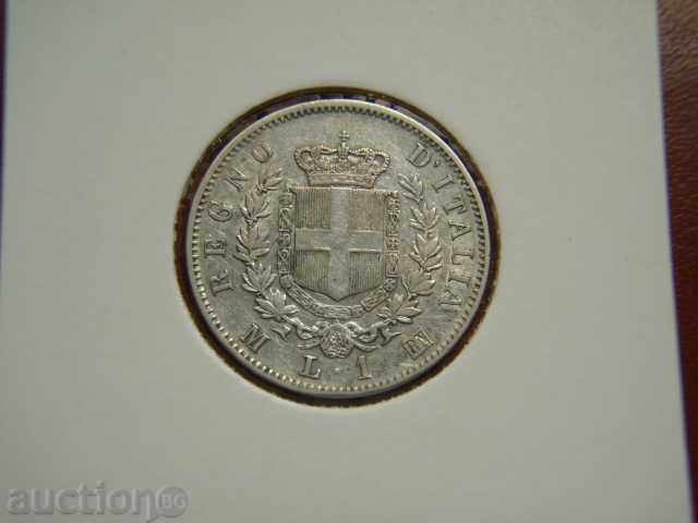 1 Lira 1863 Italy - VF/XF