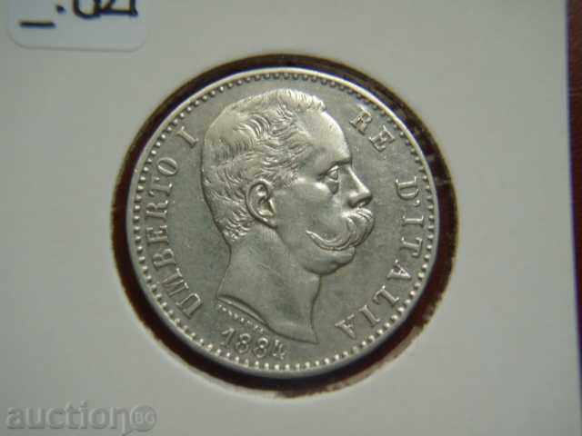 2 Lire 1884 Italy - XF with price 59.89 BGN | € 30.62 2 Lire 1884 Italy - XF with price 59.89 BGN | € 30.62